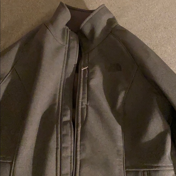 Dark gray North Face soft shell jacket - Picture 2 of 4